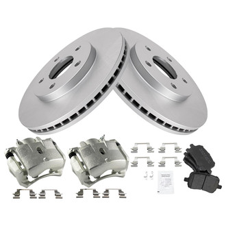 TRQ® - Front Disc Brake Kit with Semi-Metallic Pads and Calipers