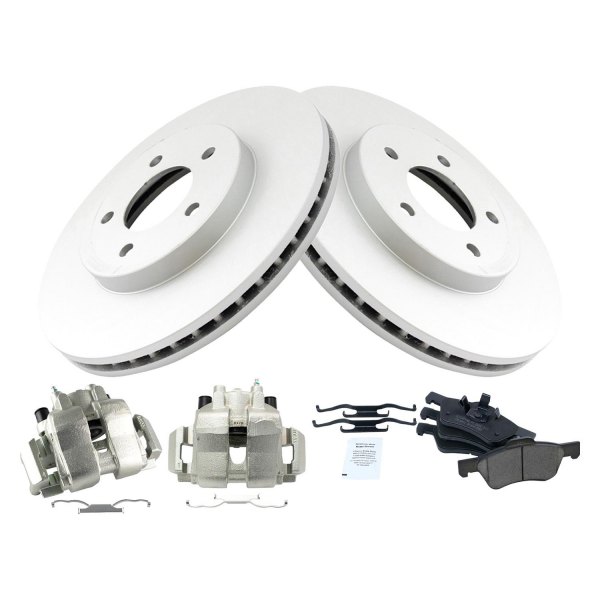 TRQ® - Front Passenger Side Disc Brake Kit with Ceramic Pads and Calipers