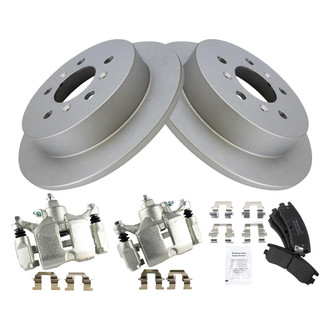 TRQ® - Rear Disc Brake Kit with Semi-Metallic Pads and Calipers