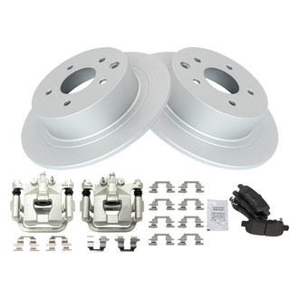 TRQ® - Rear Disc Brake Kit with Semi-Metallic Pads and Calipers