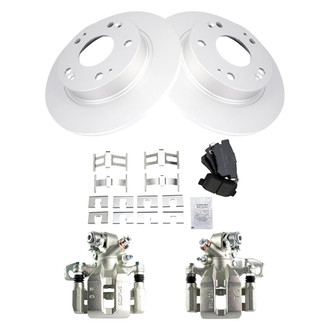 TRQ® - Rear Disc Brake Kit with Semi-Metallic Pads and Calipers