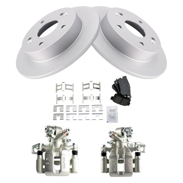 TRQ® - Rear Disc Brake Kit with Semi-Metallic Pads and Calipers