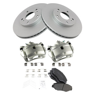 TRQ® - Front Disc Brake Kit with Semi-Metallic Pads and Calipers