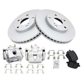 TRQ® - Front Disc Brake Kit with Semi-Metallic Pads and Calipers