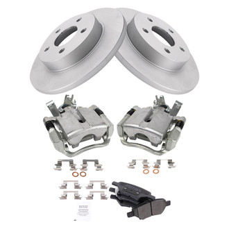 TRQ® - Rear Disc Brake Kit with Semi-Metallic Pads and Calipers