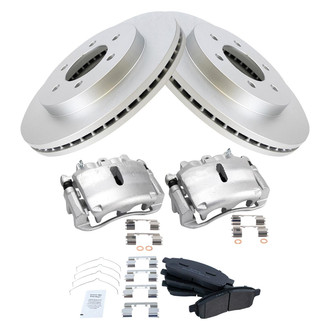 TRQ® - Front Disc Brake Kit with Semi-Metallic Pads
