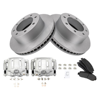 TRQ® - Front Disc Brake Kit with Semi-Metallic Pads