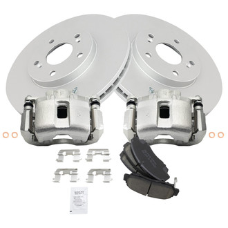 TRQ® - Front Disc Brake Kit with Ceramic Pads and Calipers