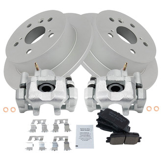 TRQ® - Rear Disc Brake Kit with Ceramic Pads and Calipers