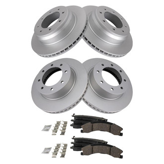 TRQ® - Front and Rear Disc Brake Kit with Ceramic Pads
