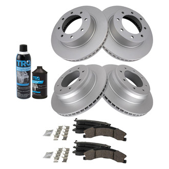 TRQ® - Front and Rear Disc Brake Kit with Ceramic Pads