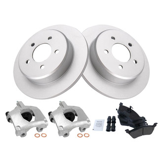 TRQ® - Rear Disc Brake Kit with Semi-Metallic Pads and Calipers
