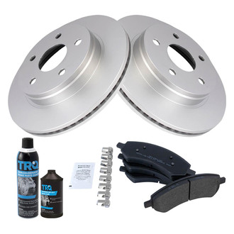 TRQ® - Front Disc Brake Kit with Semi-Metallic Pads