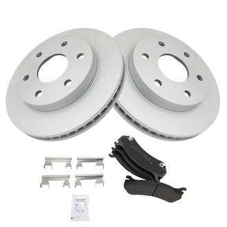 TRQ® - Front Disc Brake Kit with Semi-Metallic Pads