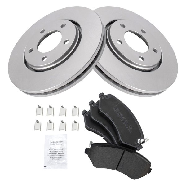 TRQ® - Front Disc Brake Kit with Semi-Metallic Pads