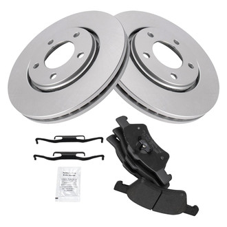 TRQ® - Front Disc Brake Kit with Semi-Metallic Pads