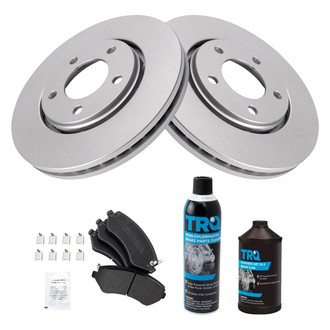 TRQ® - Front Disc Brake Kit with Semi-Metallic Pads