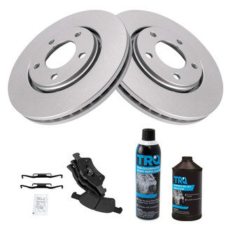 TRQ® - Front Disc Brake Kit with Semi-Metallic Pads