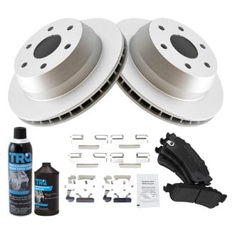 TRQ® - Rear Disc Brake Kit with Semi-Metallic Pads