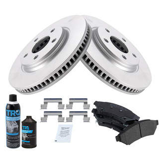 TRQ® - Front Disc Brake Kit with Semi-Metallic Pads