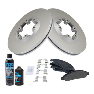 TRQ® - Front Disc Brake Kit with Semi-Metallic Pads