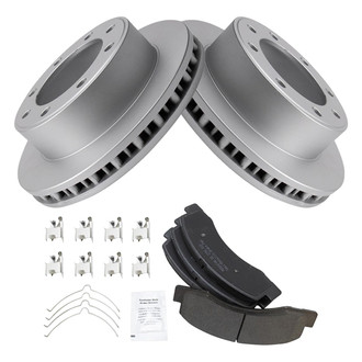 TRQ® - Front Disc Brake Kit with Semi-Metallic Pads