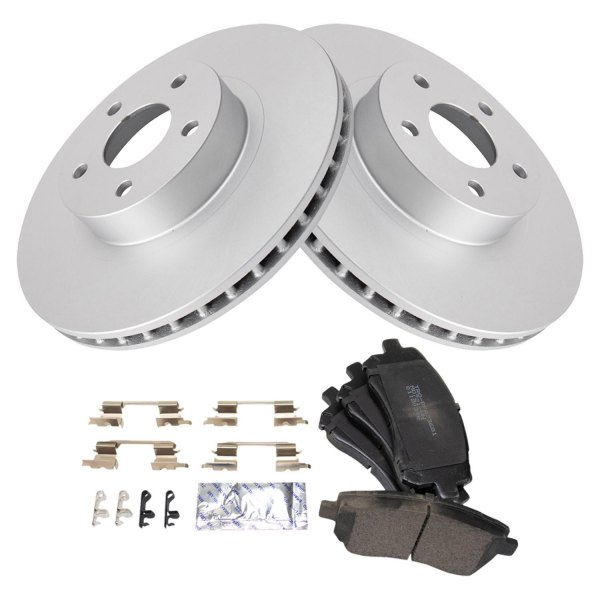 TRQ® - Front Disc Brake Kit with Semi-Metallic Pads