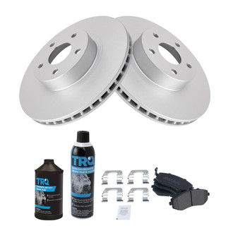TRQ® - Front Disc Brake Kit with Semi-Metallic Pads