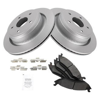 TRQ® - Rear Disc Brake Kit with Semi-Metallic Pads