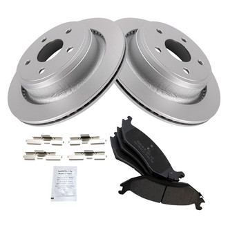 TRQ® - Rear Disc Brake Kit with Semi-Metallic Pads