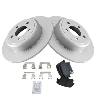 TRQ® - Rear Disc Brake Kit with Semi-Metallic Pads