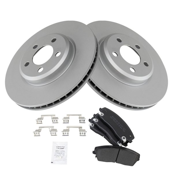 TRQ® - Front Disc Brake Kit with Semi-Metallic Pads