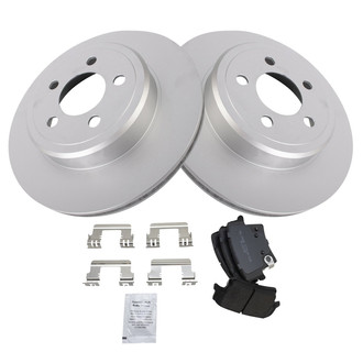 TRQ® - Rear Disc Brake Kit with Semi-Metallic Pads
