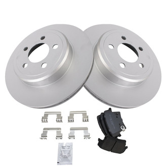 TRQ® - Rear Disc Brake Kit with Semi-Metallic Pads