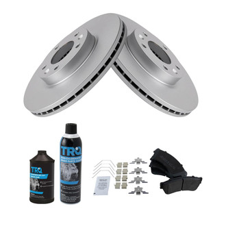 TRQ® - Front Disc Brake Kit with Semi-Metallic Pads