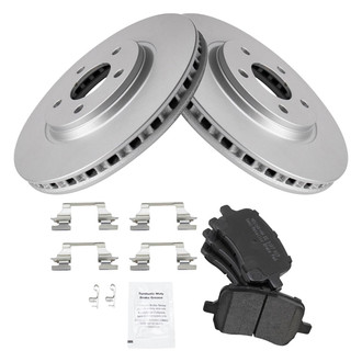 TRQ® - Front Disc Brake Kit with Semi-Metallic Pads
