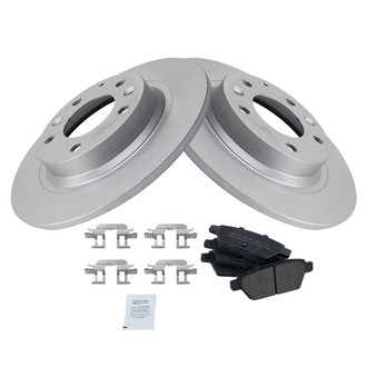 TRQ® - Rear Disc Brake Kit with Semi-Metallic Pads