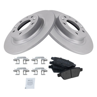 TRQ® - Rear Disc Brake Kit with Semi-Metallic Pads