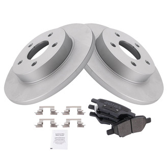 TRQ® - Rear Disc Brake Kit with Semi-Metallic Pads