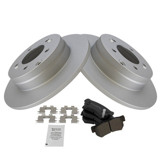 TRQ® - Rear Disc Brake Kit with Semi-Metallic Pads