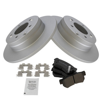 TRQ® - Rear Disc Brake Kit with Semi-Metallic Pads