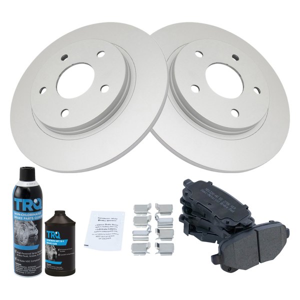 TRQ® - Rear Disc Brake Kit with Semi-Metallic Pads