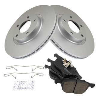 TRQ® - Front Disc Brake Kit with Semi-Metallic Pads