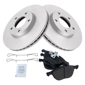 TRQ® - Front Disc Brake Kit with Semi-Metallic Pads