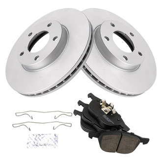 TRQ® - Front Disc Brake Kit with Semi-Metallic Pads