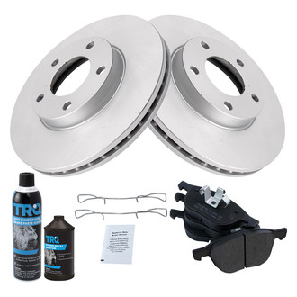 TRQ® - Front Disc Brake Kit with Semi-Metallic Pads