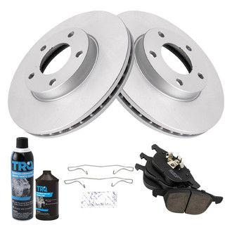 TRQ® - Front Disc Brake Kit with Semi-Metallic Pads
