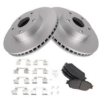 TRQ® - Front Disc Brake Kit with Semi-Metallic Pads