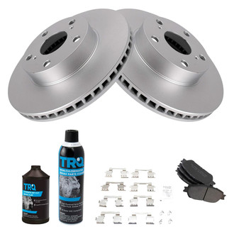 TRQ® - Front Disc Brake Kit with Semi-Metallic Pads