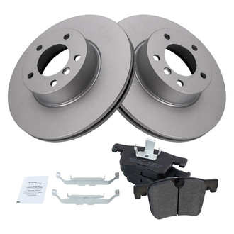TRQ® - Front Disc Brake Kit with Semi-Metallic Pads